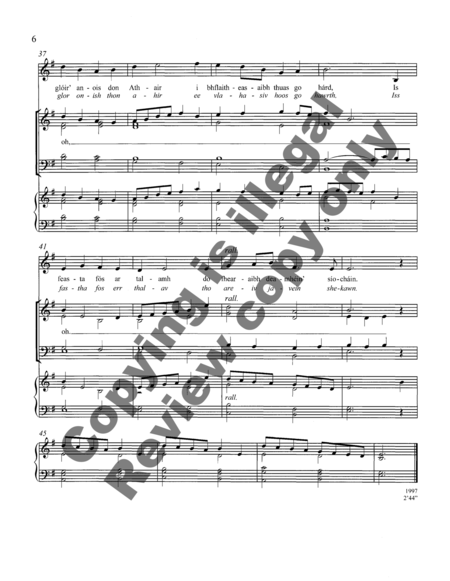 Don Oiche Ud i mBeithil (Choral Score)
