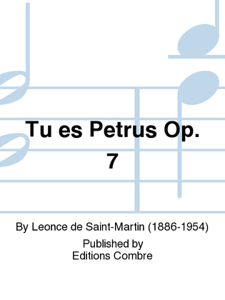 Book cover for Tu es Petrus Op. 7