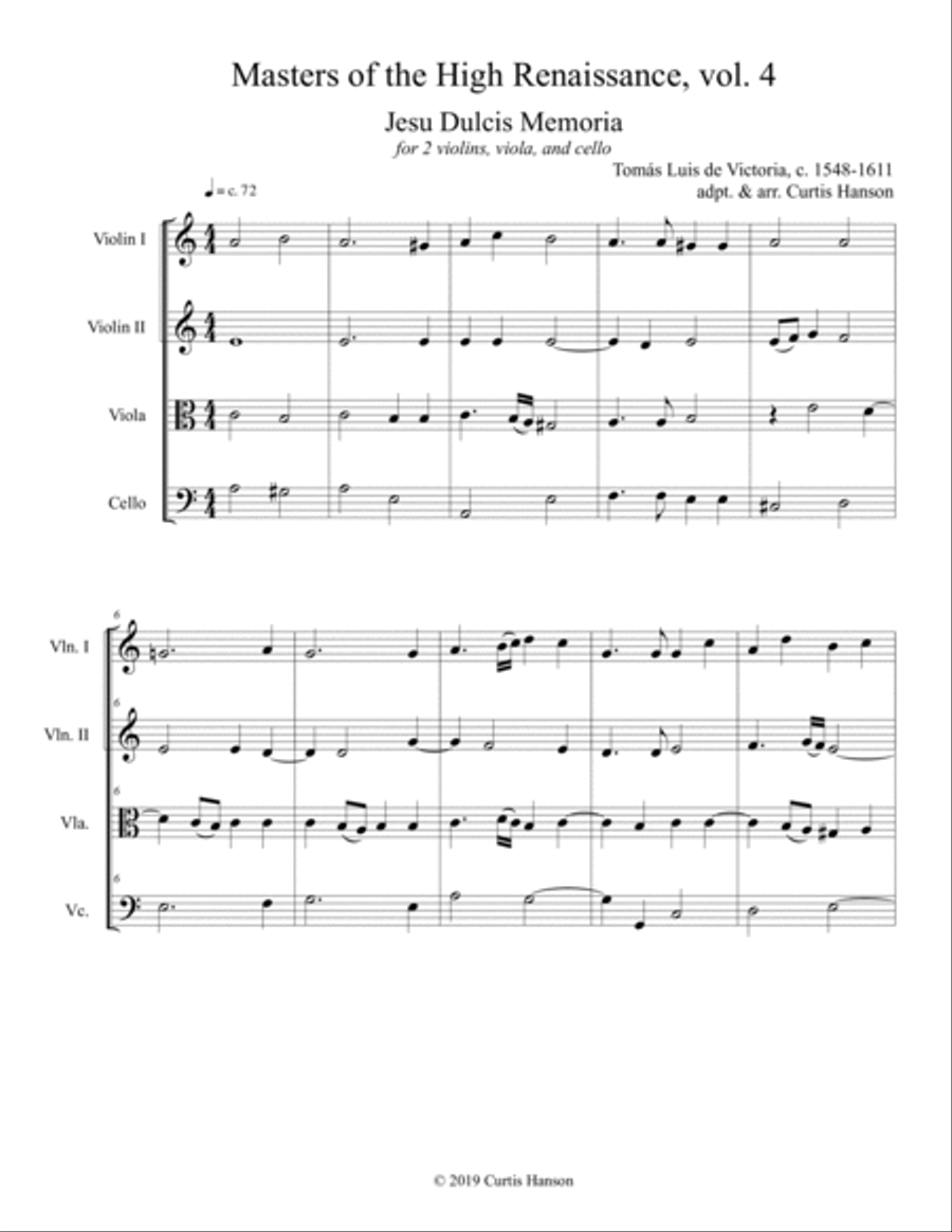 Renaissance Motets Arranged for Strings, vol. 4 - Victoria, Di Lasso String Orchestra scores gallery preview page 3