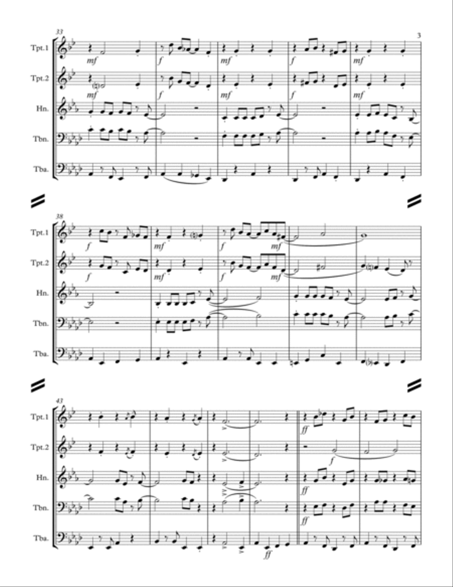 This Little light of Mine (for Brass Quintet) Brass Quintet scores gallery preview page 4