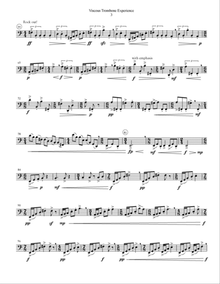 Viscous Trombone Experience Trombone Solo scores gallery preview page 3