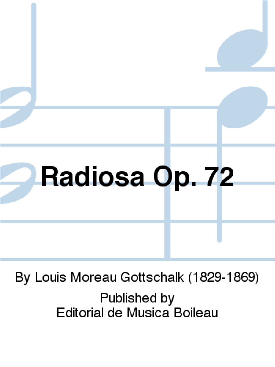 Radiosa Op. 72 Piano Solo scores gallery preview page 1