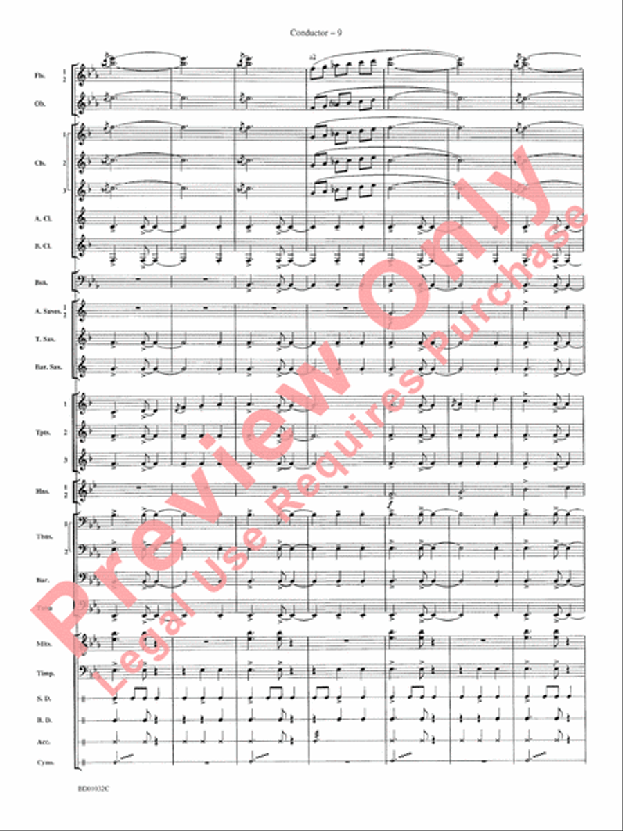 The Gathering of the Yeomen Concert Band scores gallery preview page 12