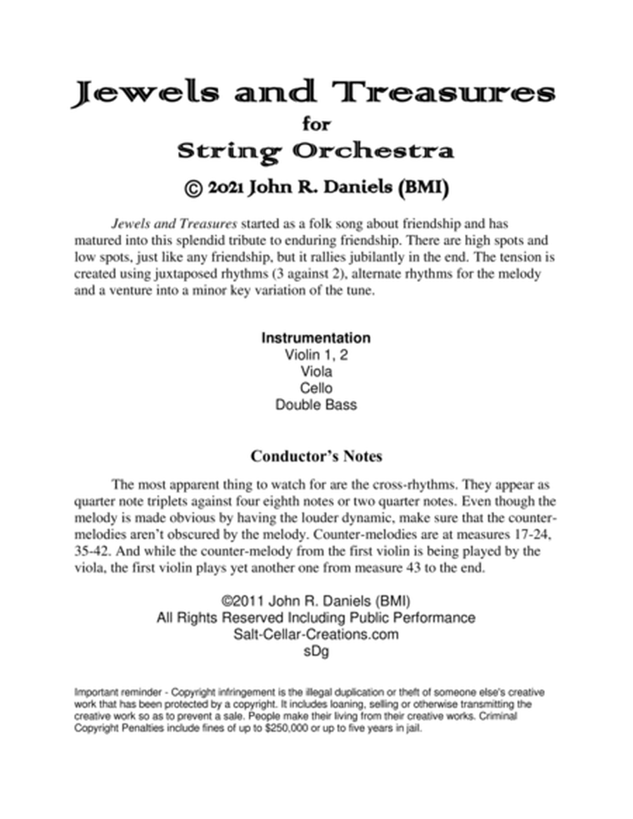 Jewels and Treasures (for String Orchestra) image number null