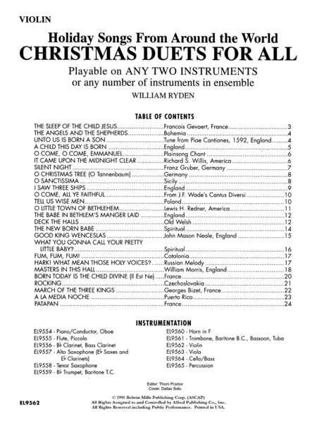 Christmas Duets for All (Holiday Songs from Around the World)