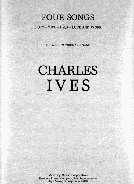 Charles Ives : Four Songs