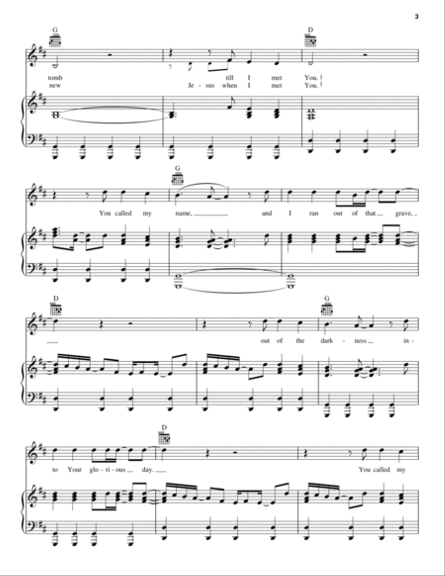 Glorious Day Piano, Vocal, Guitar scores gallery preview page 3