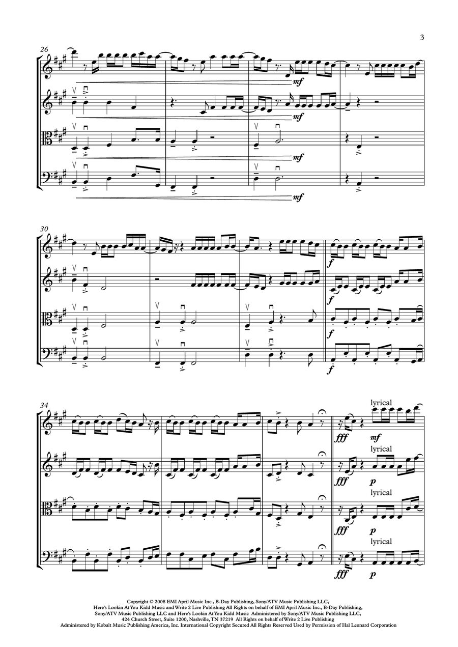 Halo String Quartet scores gallery preview page 3