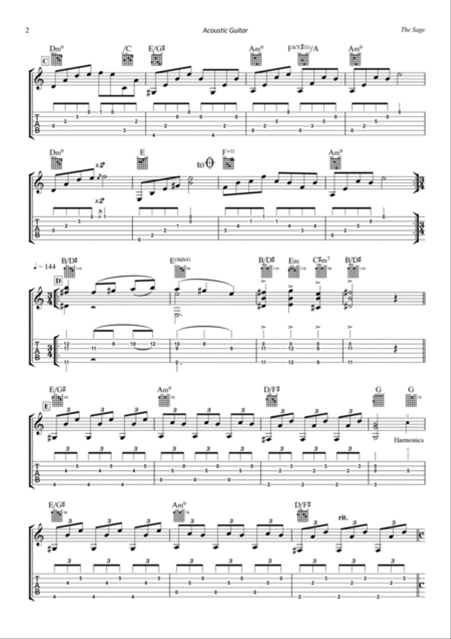 The Sage Acoustic Guitar scores gallery preview page 6