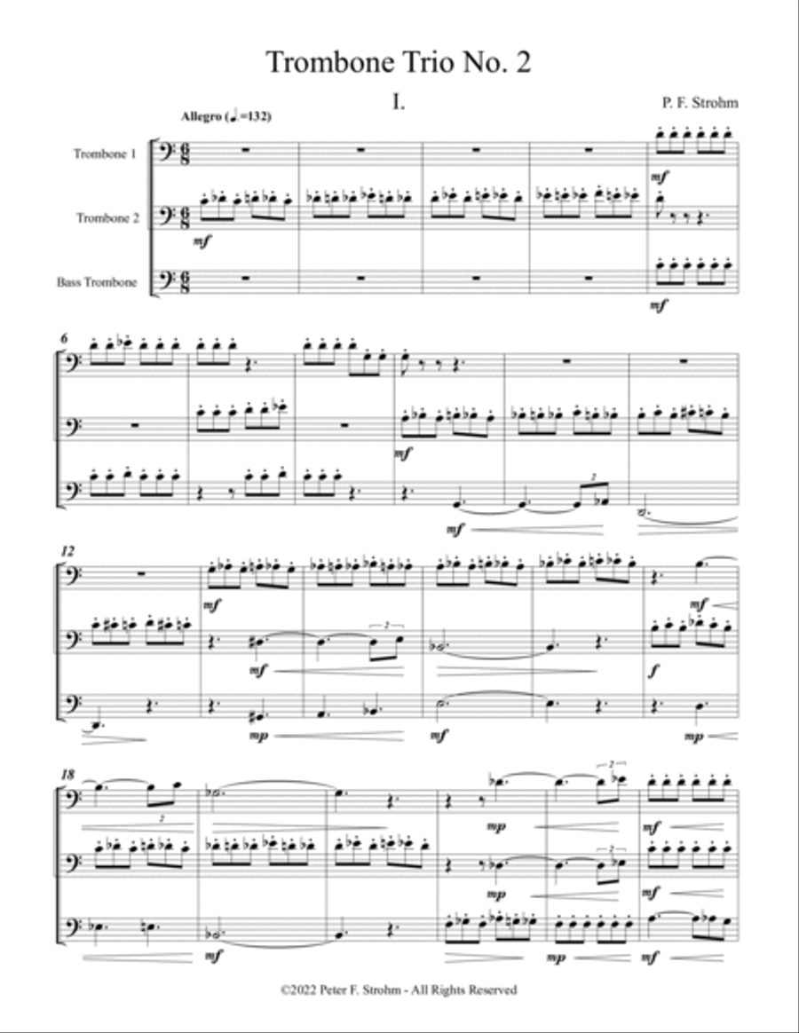 Trombone Trio No. 2 Brass Trio scores gallery preview page 5