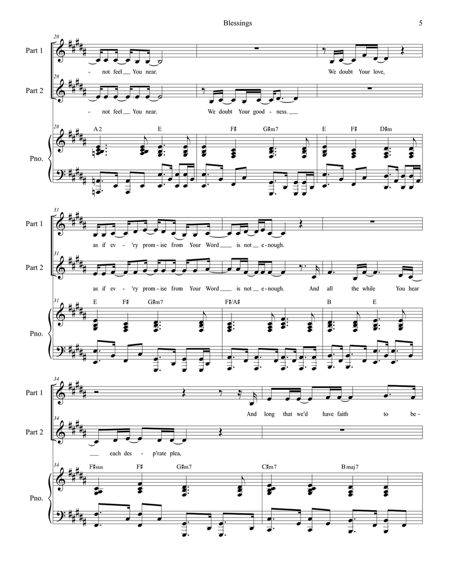 Blessings 2-Part scores gallery preview page 5