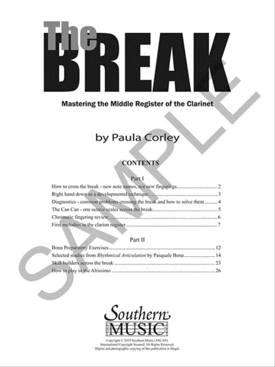 The Break Clarinet Solo scores gallery preview page 2