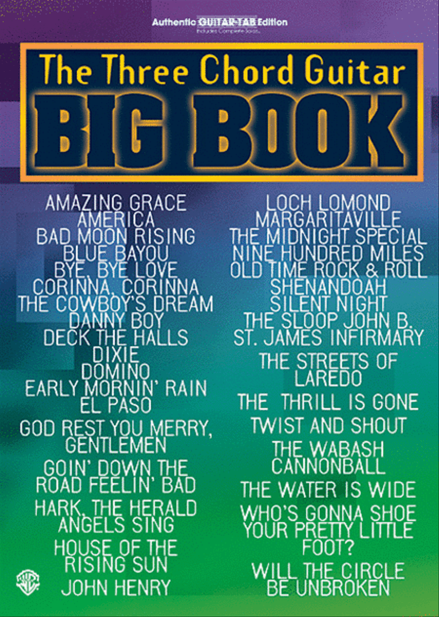 The Three Chord Guitar Big Book Electric Guitar scores gallery preview page 1