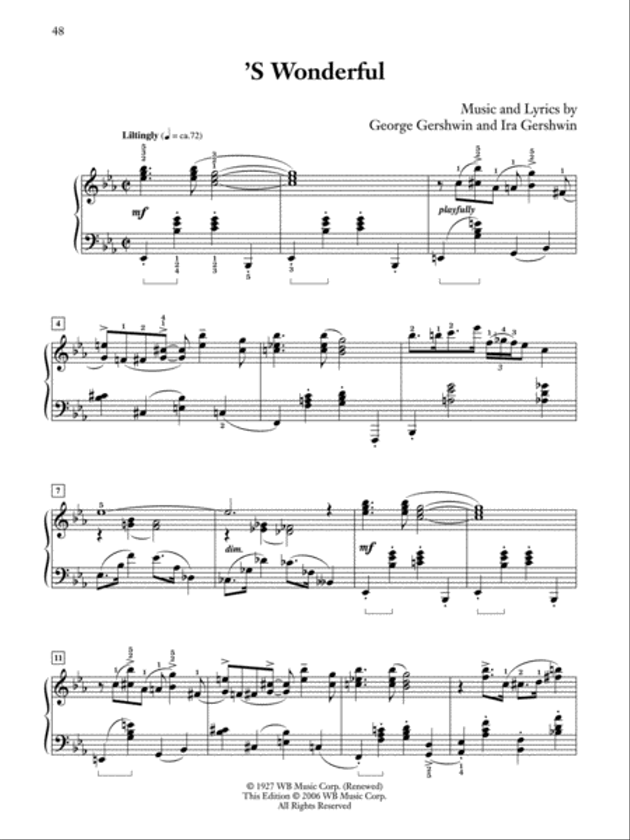 George Gershwin at the Piano Piano Solo scores gallery preview page 6