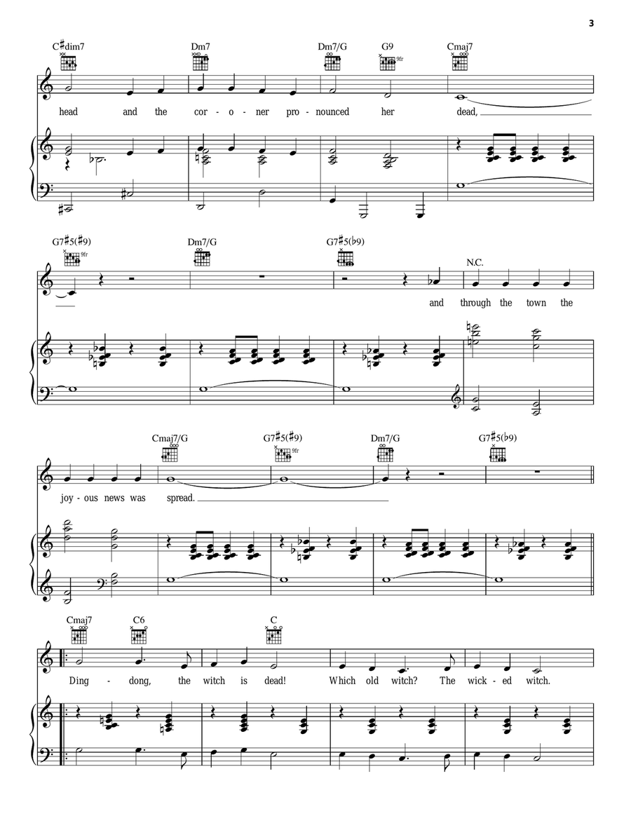 Ding-Dong! The Witch Is Dead Guitar scores gallery preview page 3