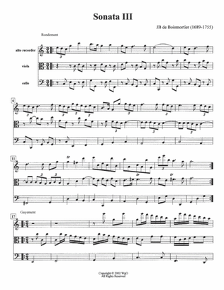 J.B. de Boismortier Sonata III