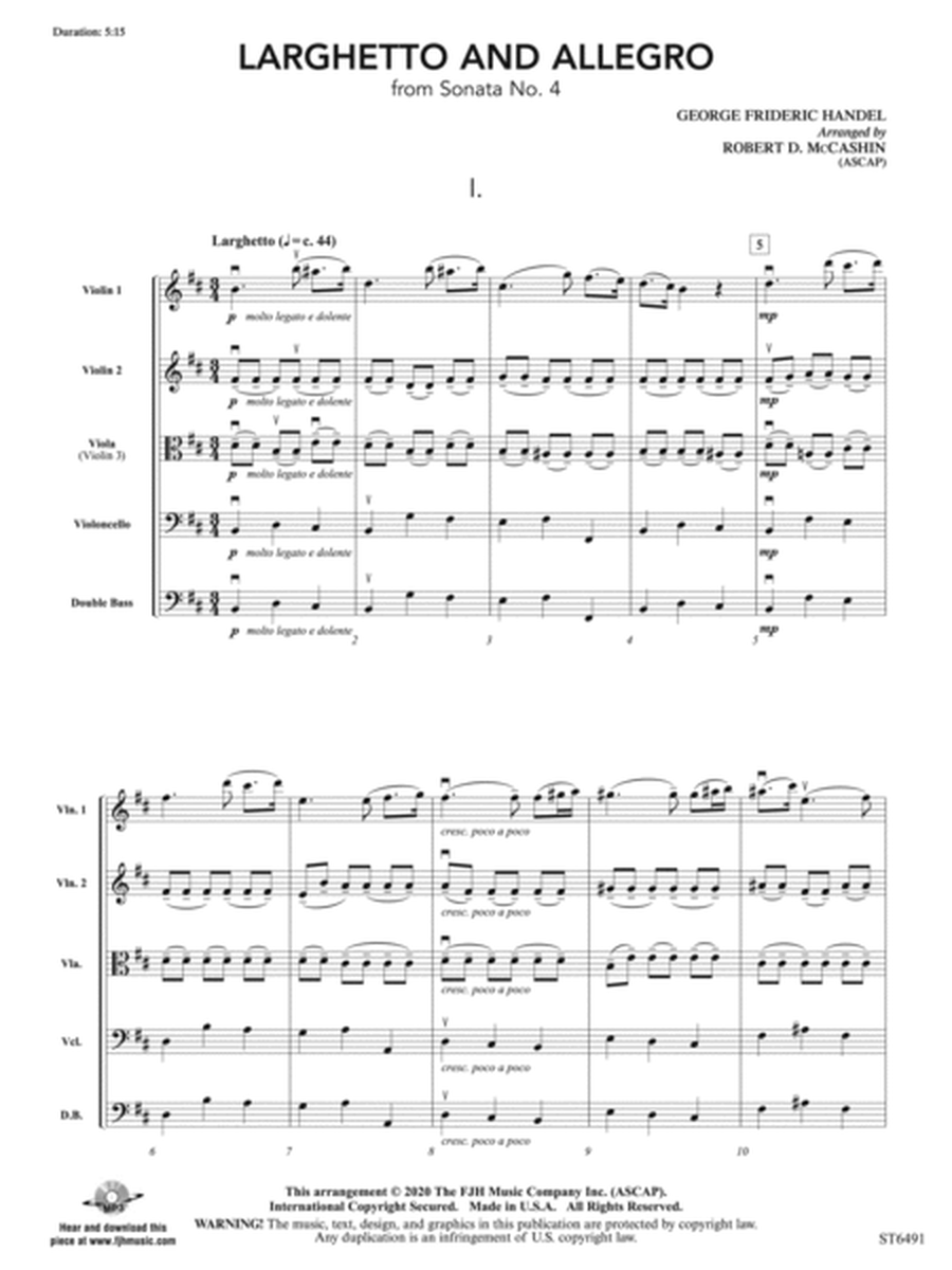 Larghetto and Allegro: Score