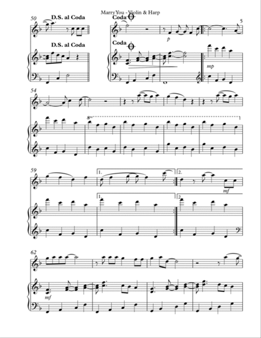 Marry You String Duet scores gallery preview page 5