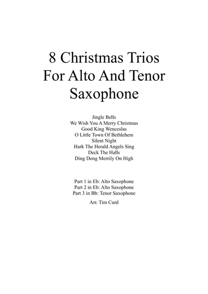 8 Christmas Trios for Alto, Alto and Tenor Saxophone image number null