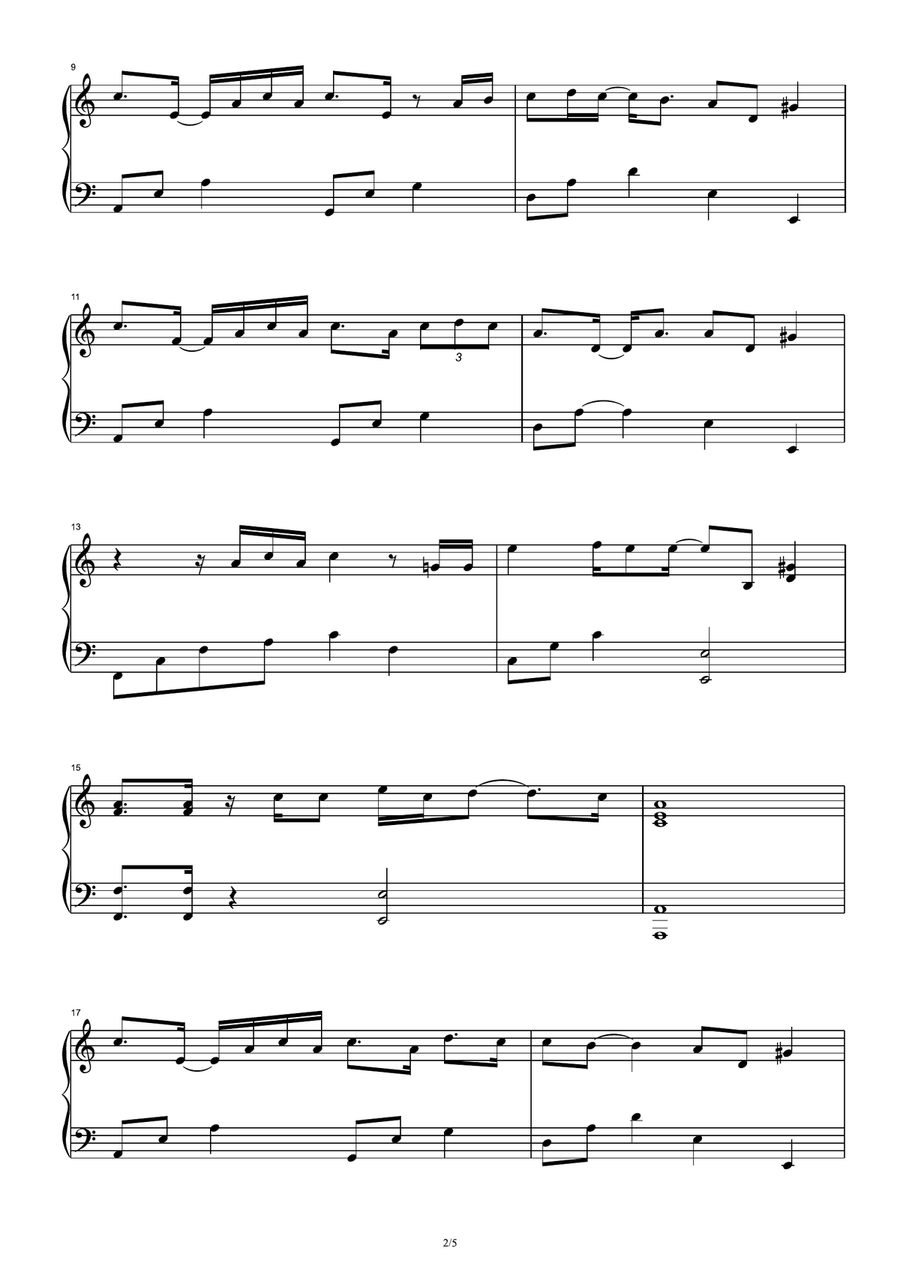 Shape Of My Heart Shape Of My Heart Piano Solo scores gallery preview page 2