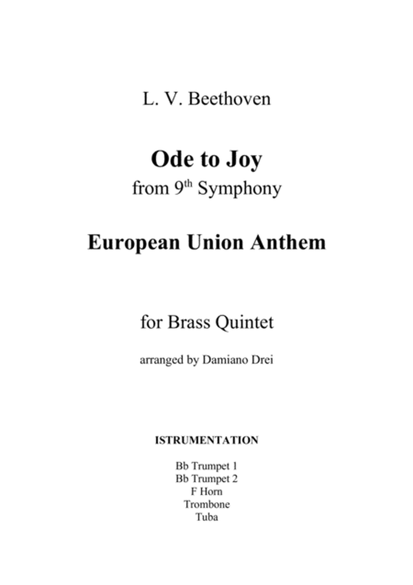Ode to Joy (Europe Anthem) for Brass Quintet image number null