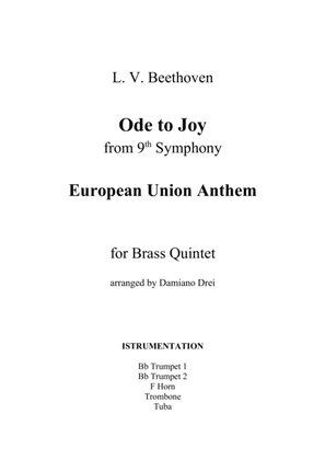 Ode to Joy (Europe Anthem) for Brass Quintet