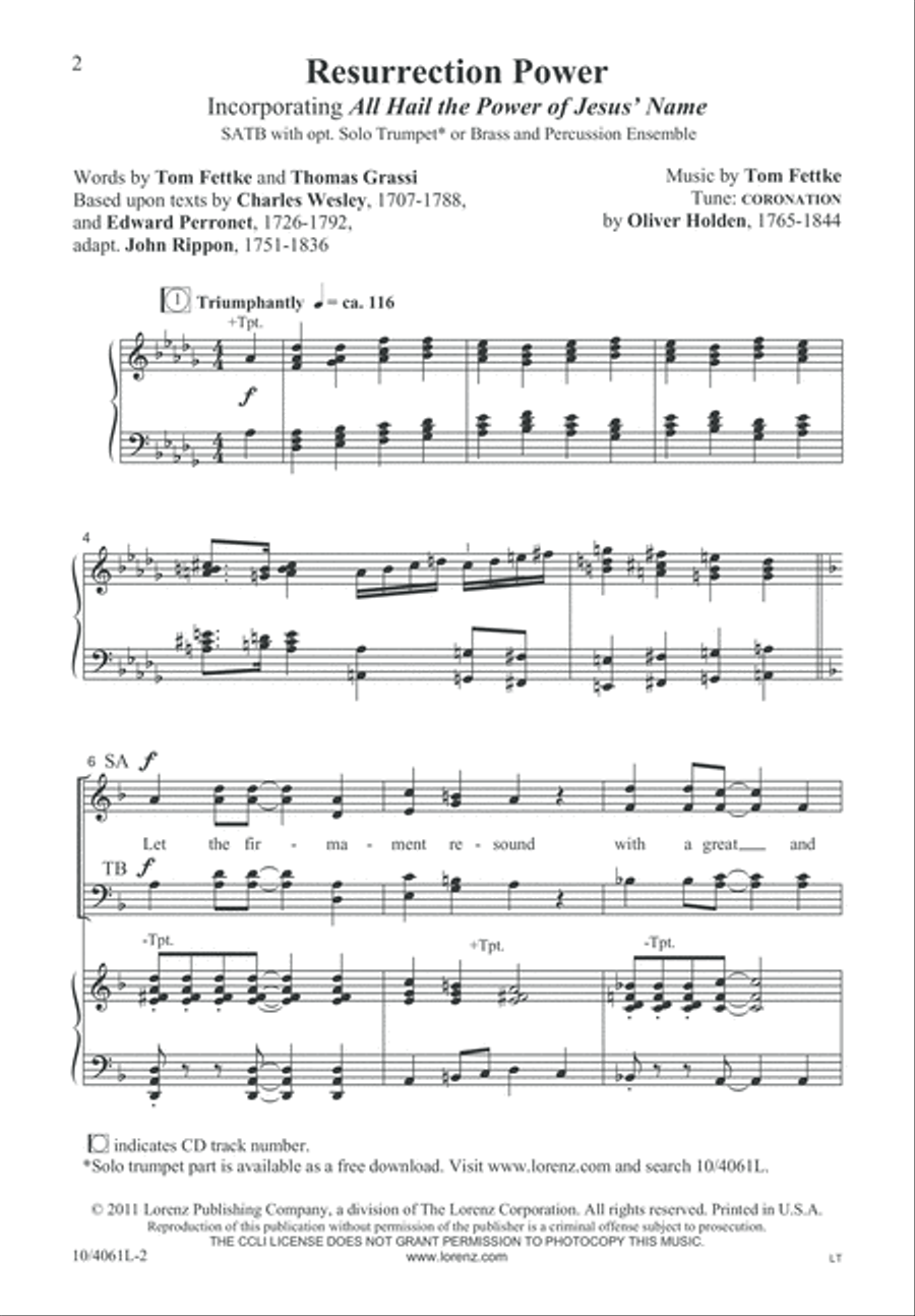 Resurrection Power 4-Part scores gallery preview page 2