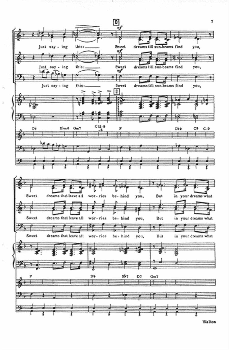 Dream a Little Dream af Me (Vocal Score) Divisi scores gallery preview page 6