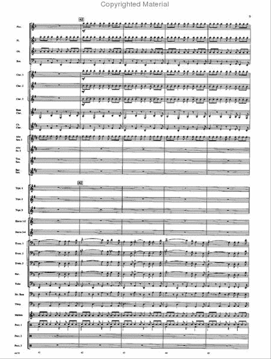 American Folk Fantasia Concert Band scores gallery preview page 10