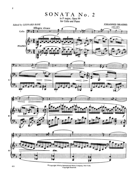 Sonata No. 2 In F Major, Opus 99