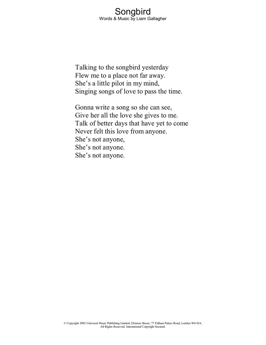 Songbird Voice scores gallery preview page 1