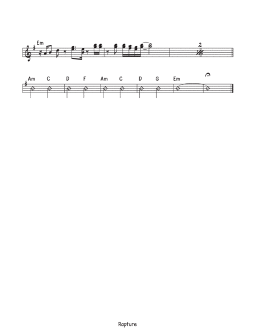 Rapture Piano, Vocal, Guitar scores gallery preview page 3