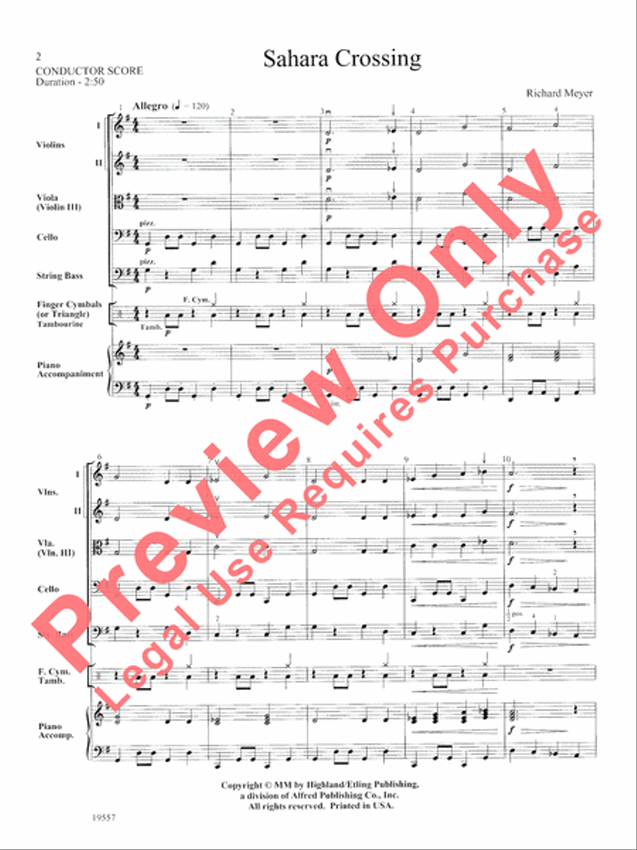 Sahara Crossing String Orchestra scores gallery preview page 3
