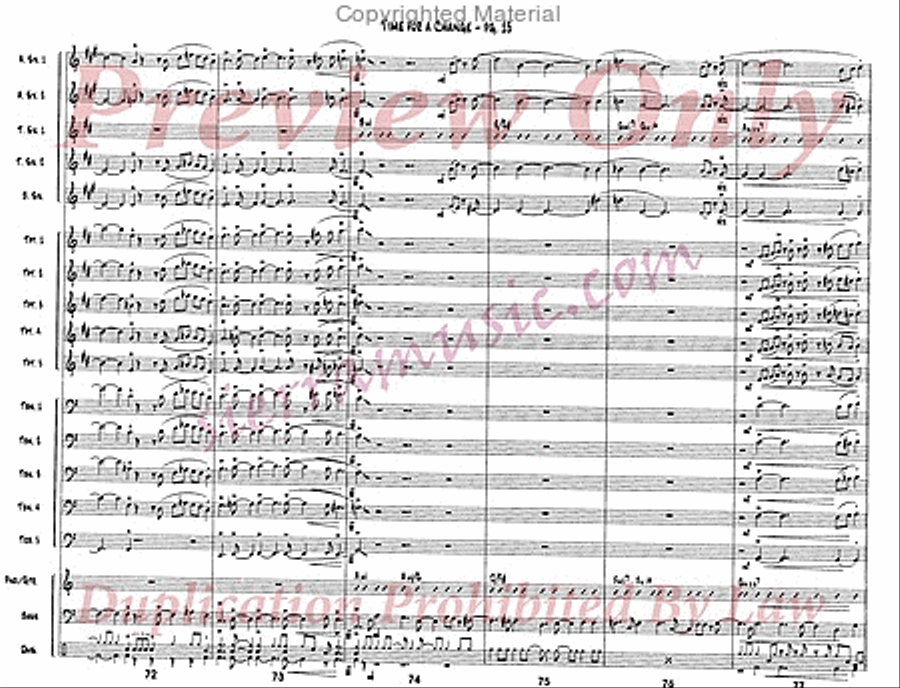 Time For A Change Jazz Ensemble scores gallery preview page 14
