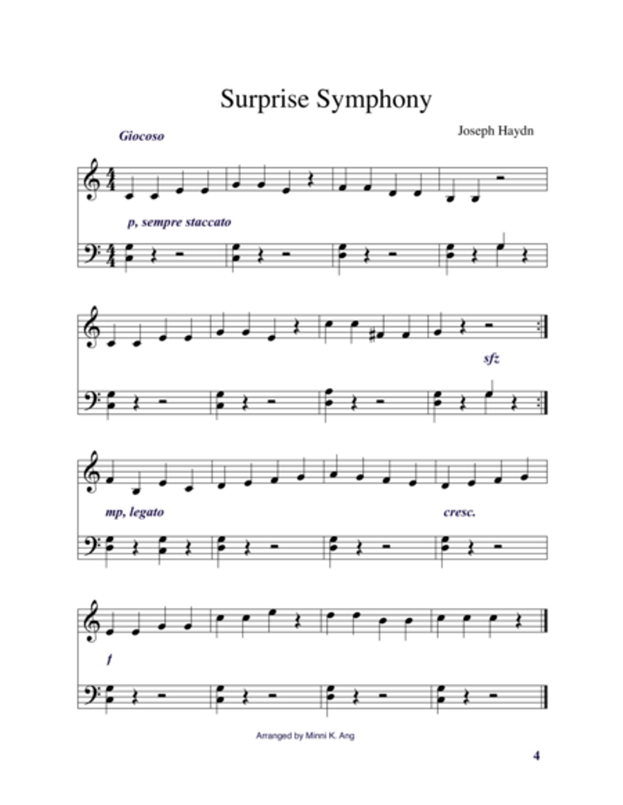 Classics from the Masters, for Beginner Pianists Easy Piano scores gallery preview page 5