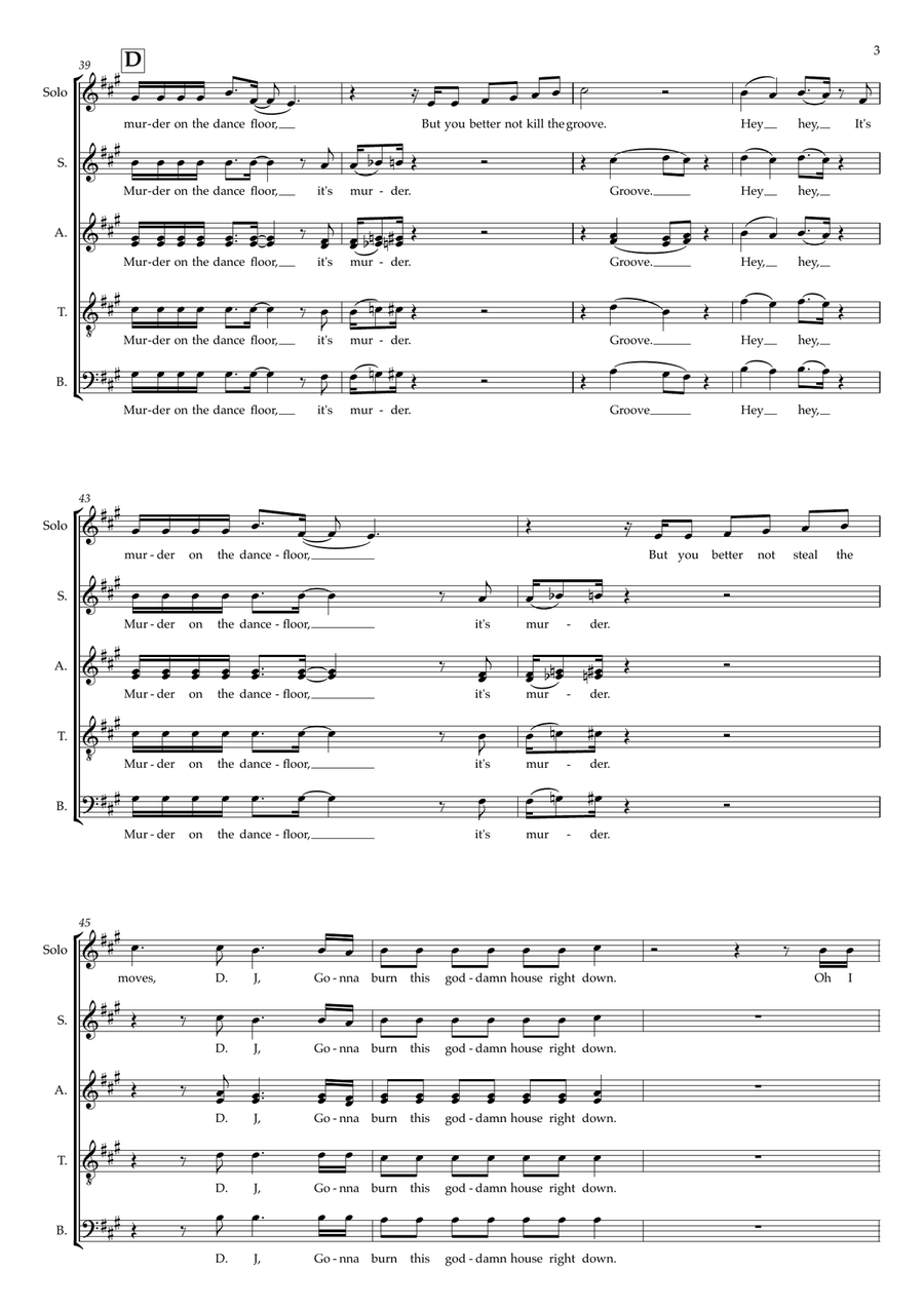 Murder On The Dancefloor Murder On The Dancefloor 4-Part scores gallery preview page 3
