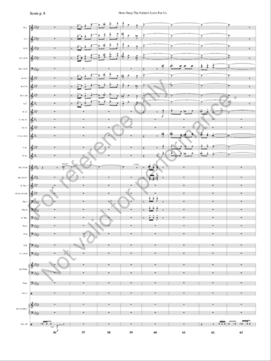 How Deep The Father's Love For Us Concert Band scores gallery preview page 11