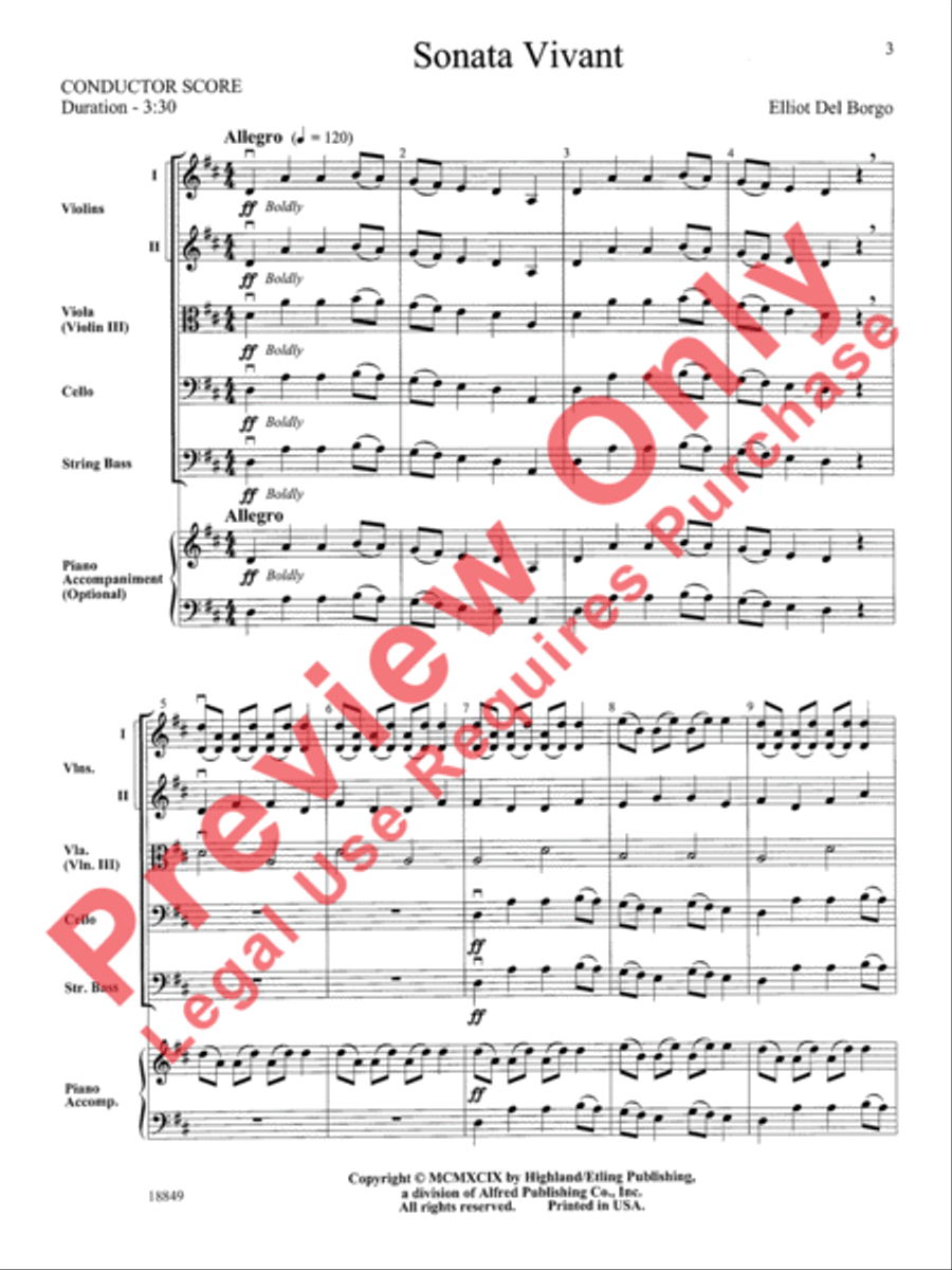 Sonata Vivant Sonata Vivant String Orchestra scores gallery preview page 4