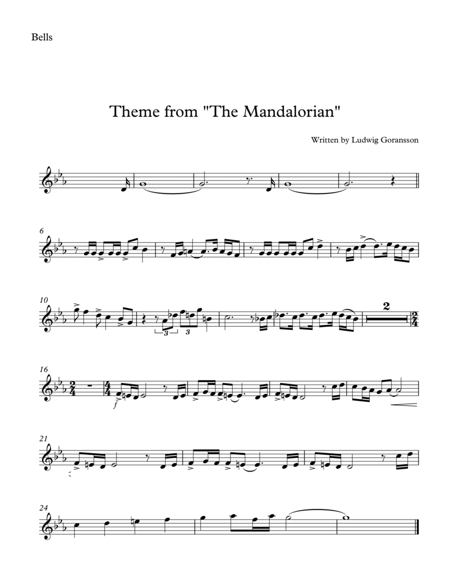 The Mandalorian The Mandalorian Percussion Ensemble scores gallery preview page 1