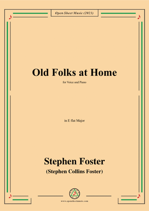 Book cover for S. Foster-Old Folks at Home,in E flat Major