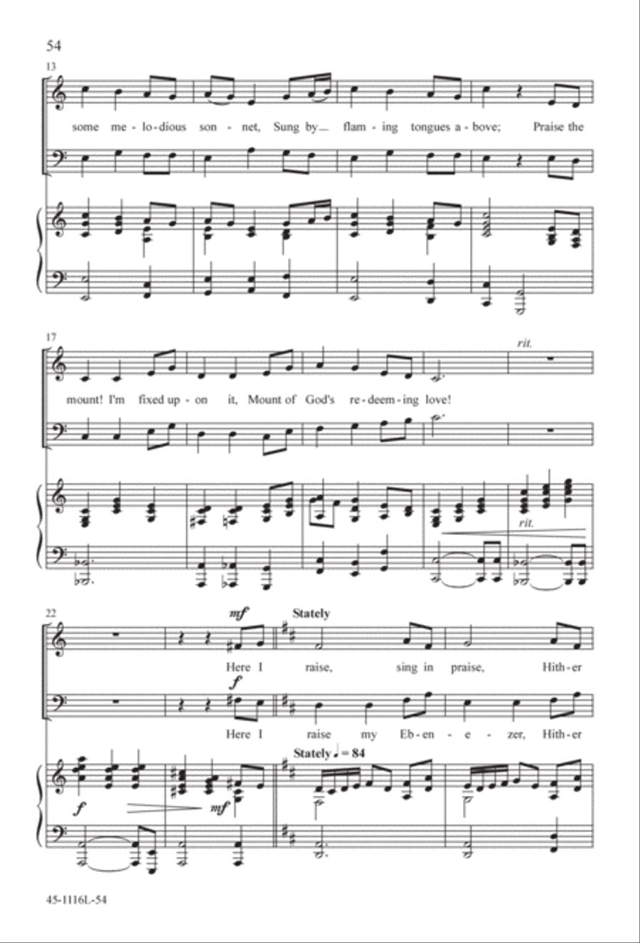 12 Anthems for about 12 Singers 3-Part scores gallery preview page 54