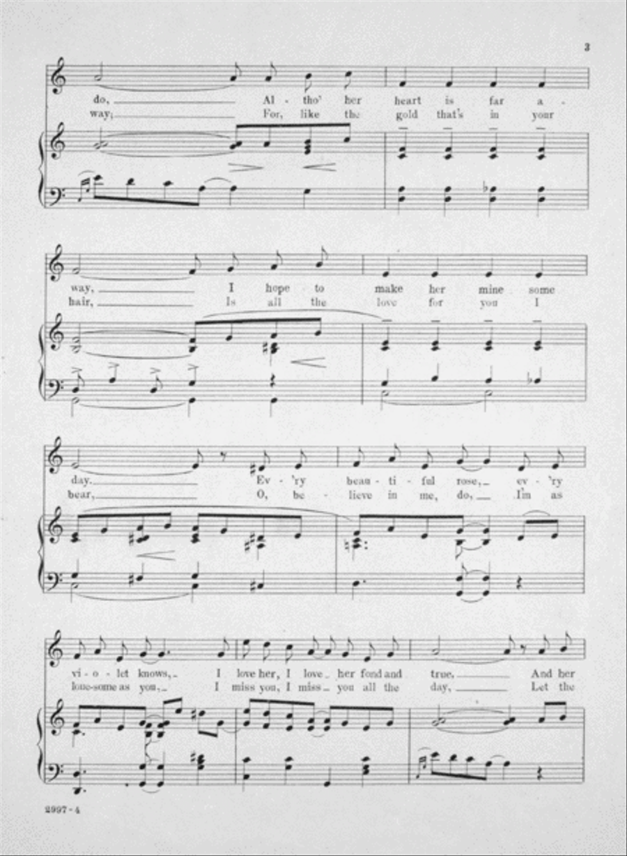 Peg O' My Heart. The $1000.00 Prize Song Voice scores gallery preview page 3