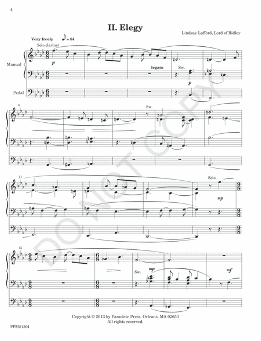 Sonata No. 2 for Organ Organ Solo scores gallery preview page 7