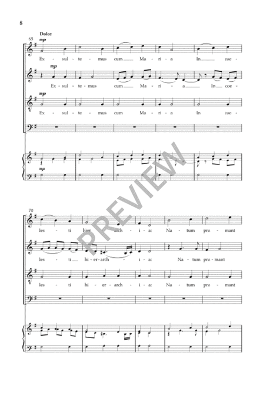 Quem pastores laudavere 4-Part scores gallery preview page 9
