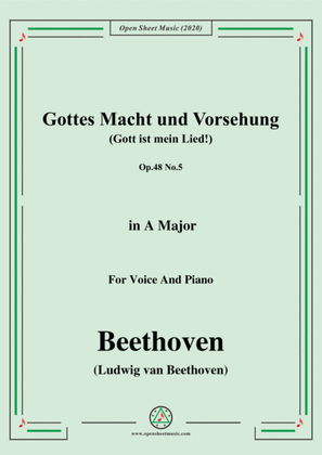 Beethoven-Gottes Macht und Vorsehung,Op.48 No.5,in A Major,for Voice and Piano