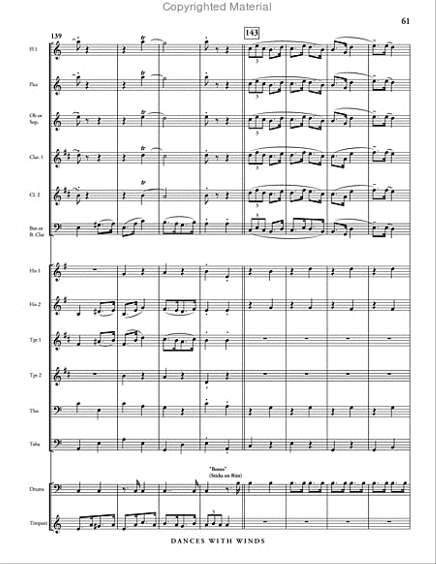 Dances with Winds Concert Band scores gallery preview page 67