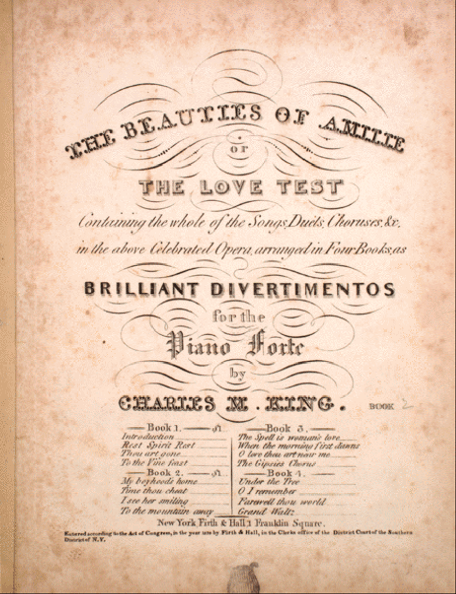 The Beauties of Amilie, or, The Love Nest Piano Solo scores gallery preview page 1