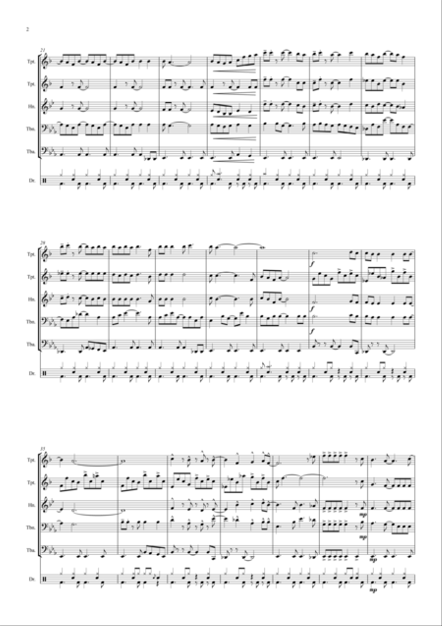 Sweet Child O' Mine Sweet Child O' Mine Brass Ensemble scores gallery preview page 3