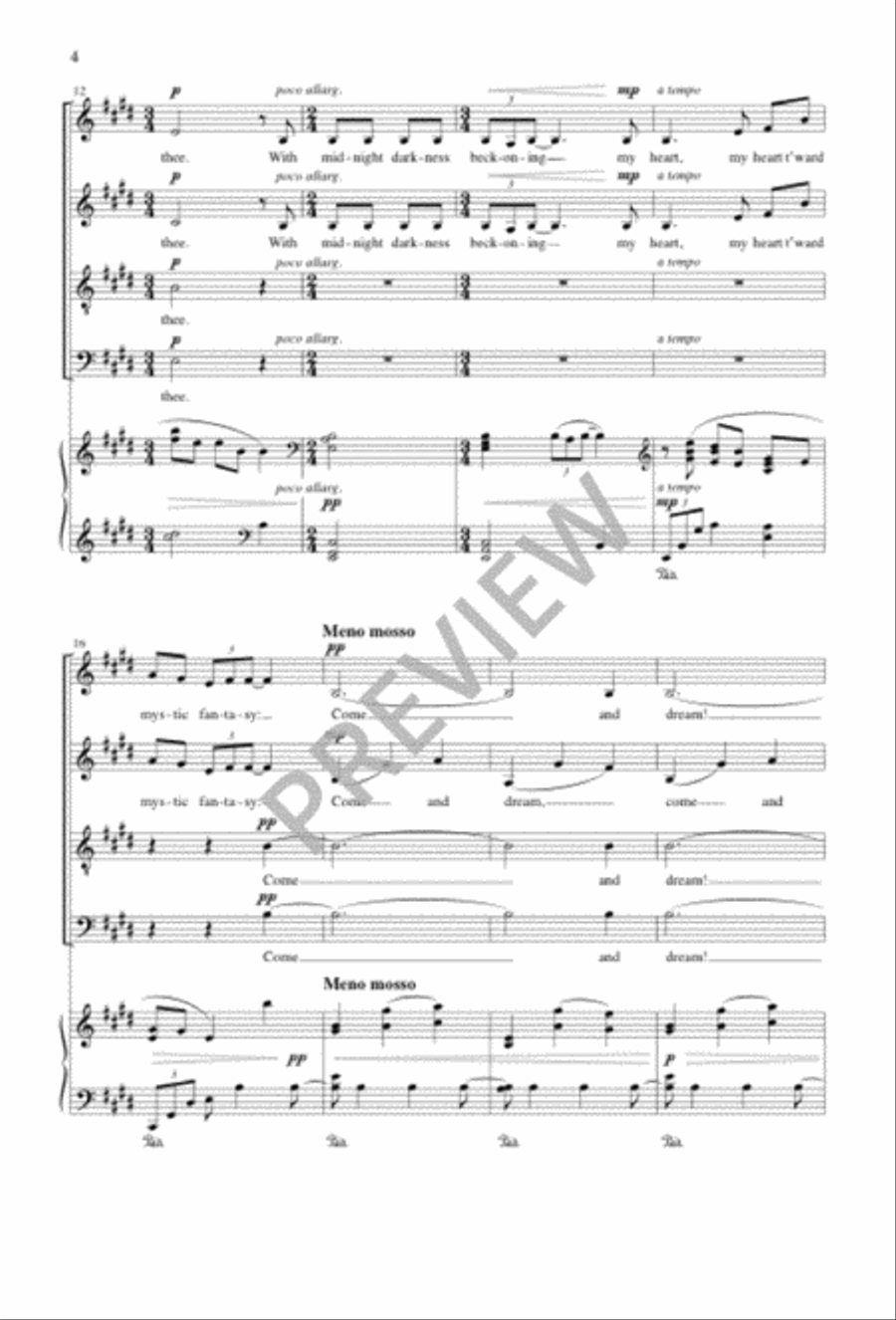 Ballade to the Moon Ballade to the Moon 4-Part scores gallery preview page 4
