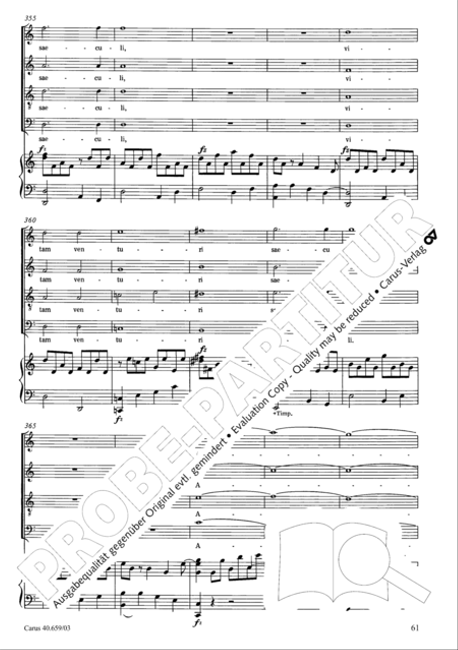 Mass in A flat major (Messe in As) 4-Part scores gallery preview page 62